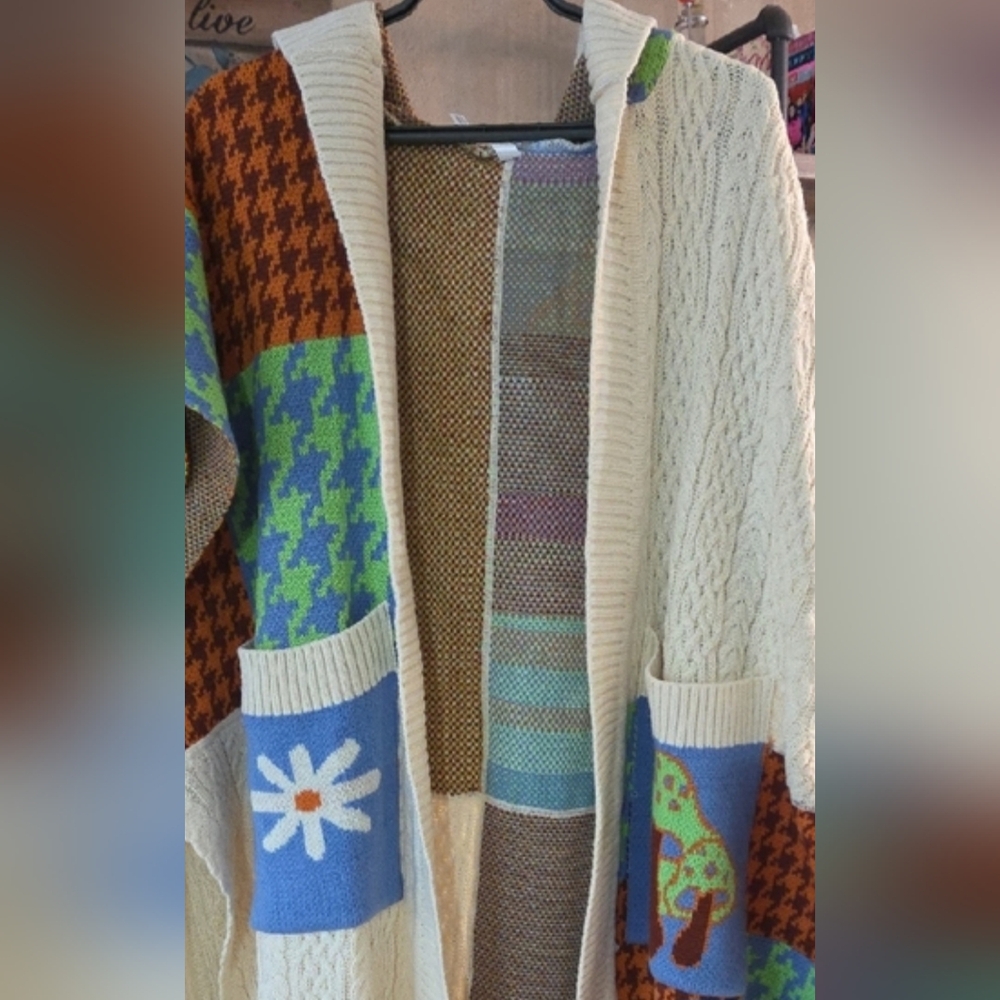 PATCHWORK Multicolor Cardigan